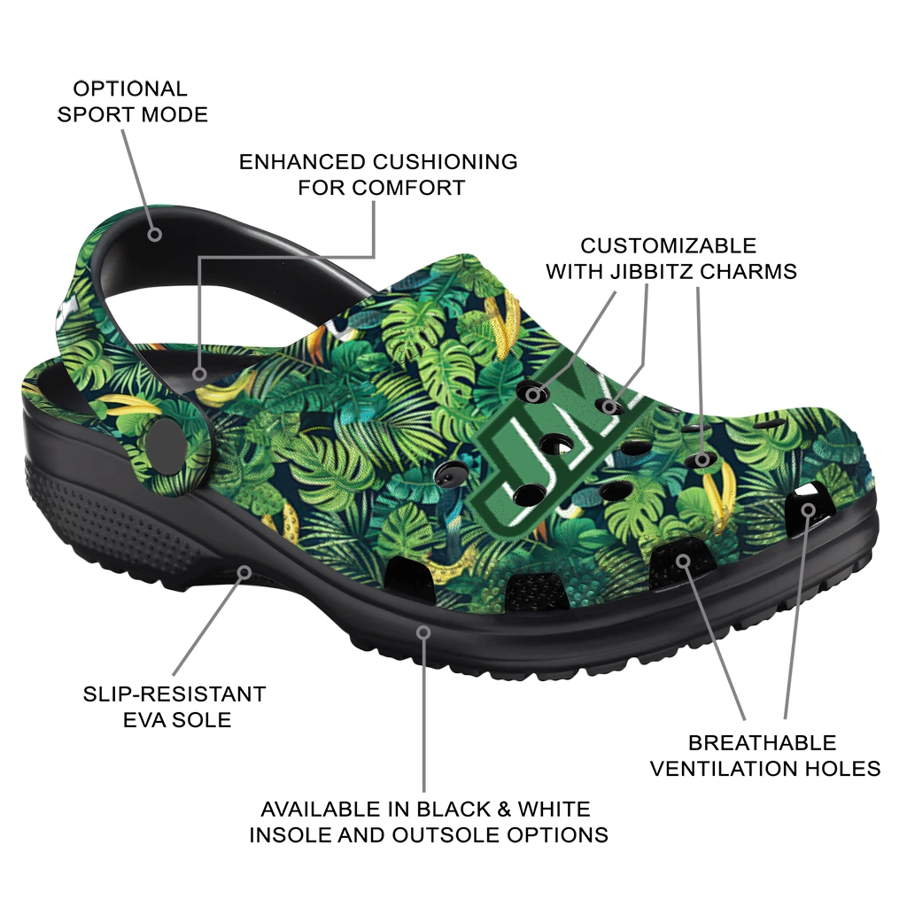 customized james madison dukes tropical leaves clogs new arrival customized james madison dukes tropical leaves clogs new arrival