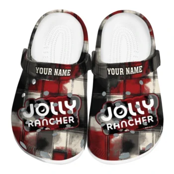customized jolly rancher jolly patch black red clogs best selling hey clogs