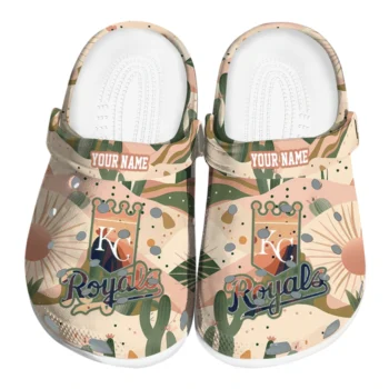 customized kansas city royals desert cactus pattern clogs best selling