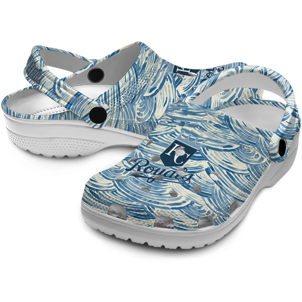 customized kansas city royals sea swirls clogs high quality customized kansas city royals sea swirls clogs high quality