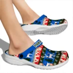 customized kansas jayhawks christmas motif clogs best selling
