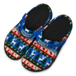 customized kansas jayhawks christmas motif clogs best selling