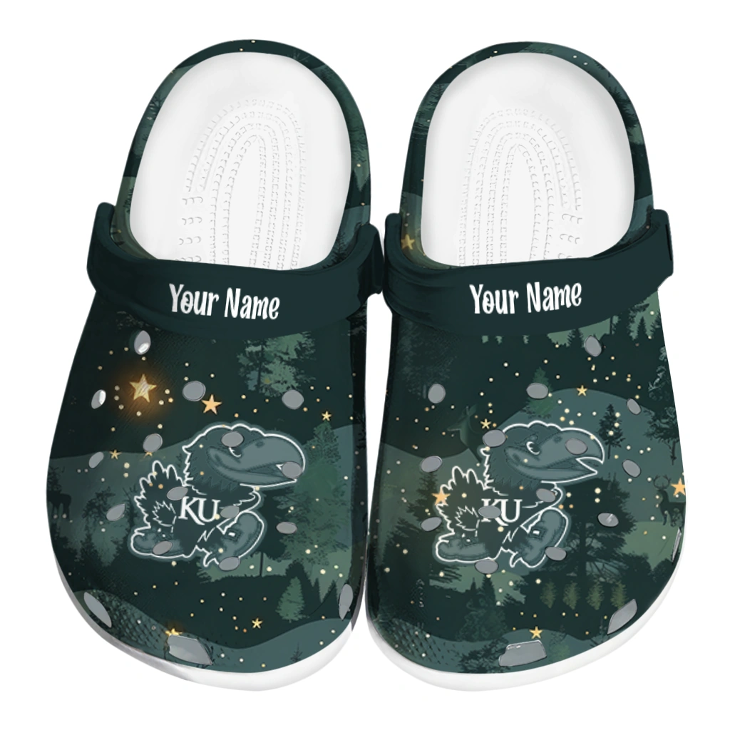 customized kansas jayhawks deer nightscape clogs best selling customized kansas jayhawks deer nightscape clogs best selling