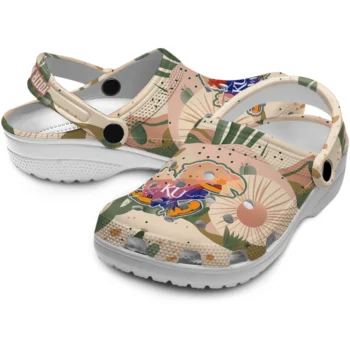 customized kansas jayhawks desert cactus pattern clogs high quality