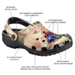 customized kansas jayhawks desert cactus pattern clogs best selling