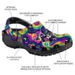customized kansas jayhawks swirling mushrooms clogs best selling