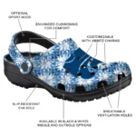 customized kansas state wildcats snowflake mosaic clogs best selling