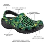 customized kennesaw state owls tropical leaves clogs best selling