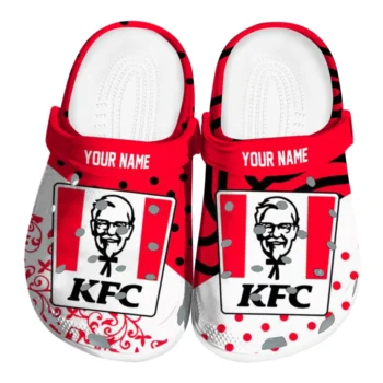 customized kfc bucket red white clogs best selling hey clogs