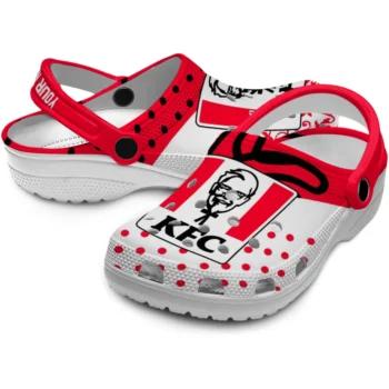 customized kfc bucket red white clogs high quality hey clogs
