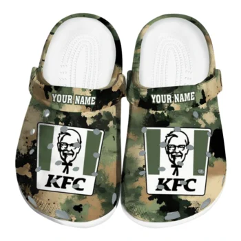 customized kfc green camouflage green black clogs best selling hey clogs