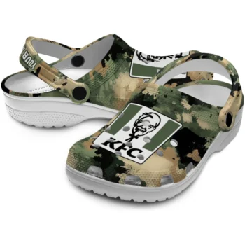 customized kfc green camouflage green black clogs high quality hey clogs