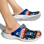 customized la tech christmas motif clogs best selling