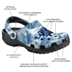 customized la tech mountain artwork clogs best selling