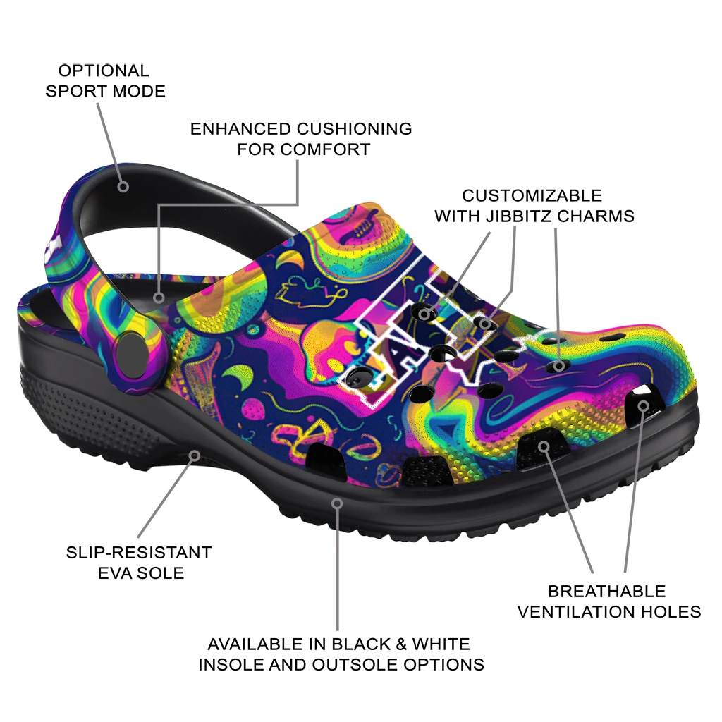 customized la tech swirling mushrooms clogs new arrival customized la tech swirling mushrooms clogs new arrival