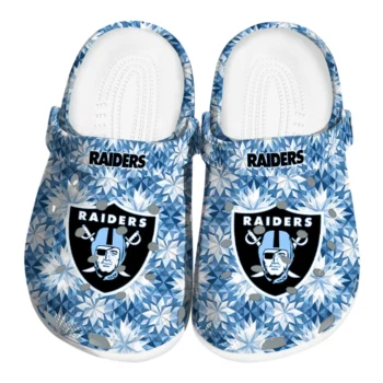 customized las vegas raiders snowflake mosaic clogs best selling