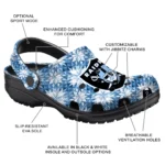 customized las vegas raiders snowflake mosaic clogs best selling