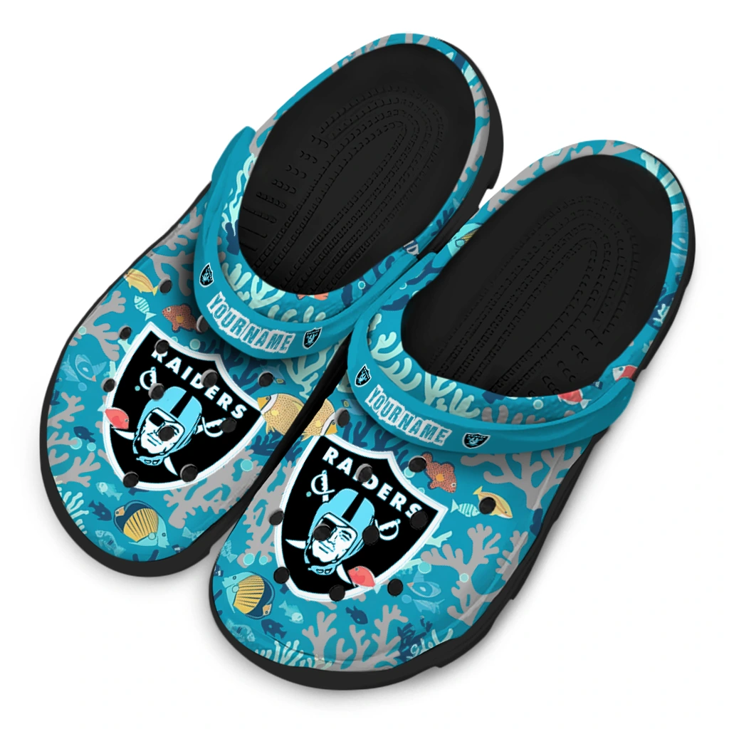 customized las vegas raiders tropical fish ocean clogs latest model customized las vegas raiders tropical fish ocean clogs latest model