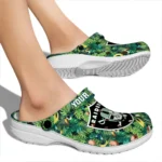 customized las vegas raiders tropical leaves clogs best selling
