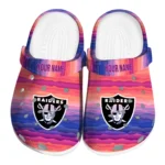 customized las vegas raiders wavy stripes clogs best selling