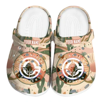 customized los angeles clippers desert cactus pattern clogs best selling