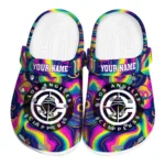 customized los angeles clippers swirling mushrooms clogs best selling