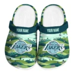 customized los angeles lakers hills illustration clogs best selling