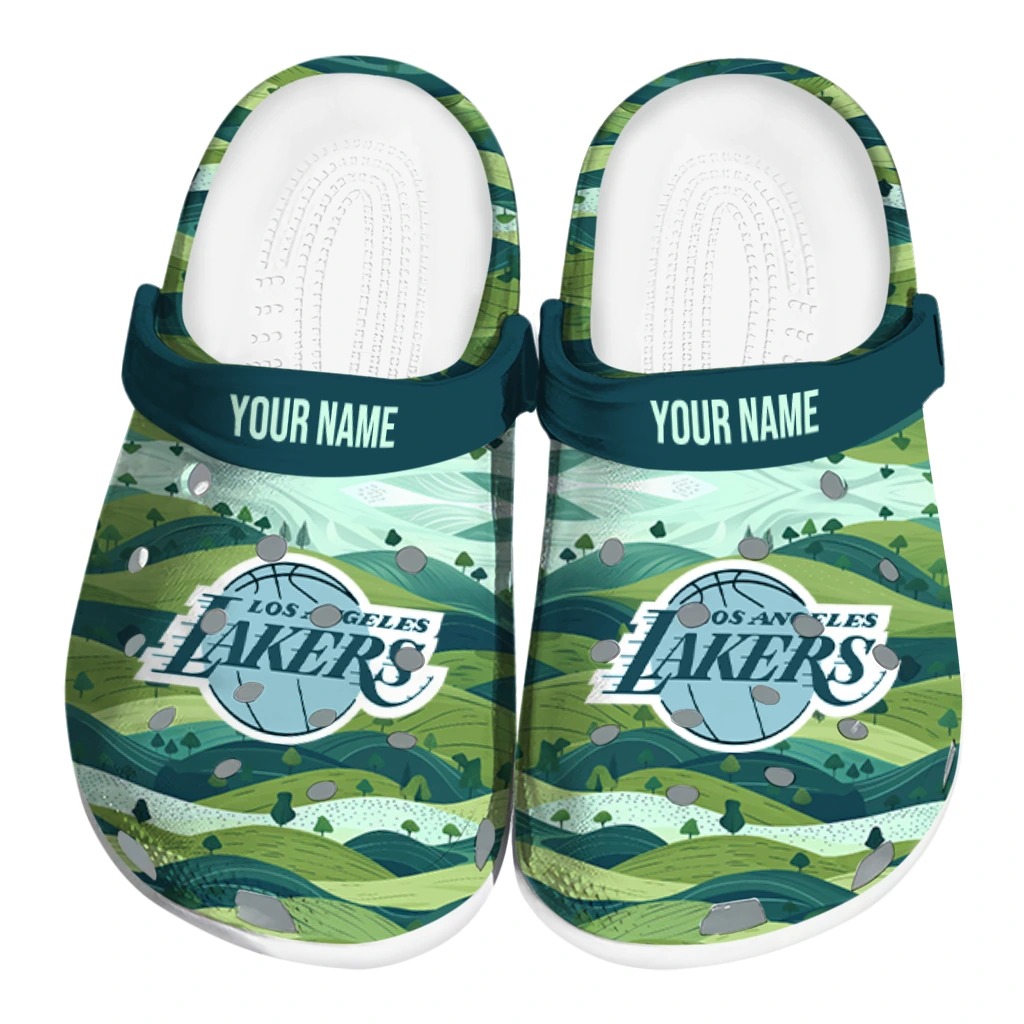 customized los angeles lakers hills illustration clogs best selling customized los angeles lakers hills illustration clogs best selling