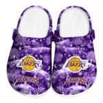 customized los angeles lakers snowy hills clogs best selling