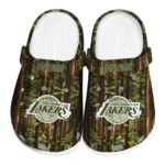 customized los angeles lakers woods forest designs clogs best selling