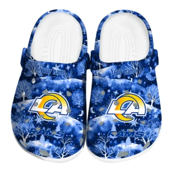 customized los angeles rams snowy hills clogs best selling