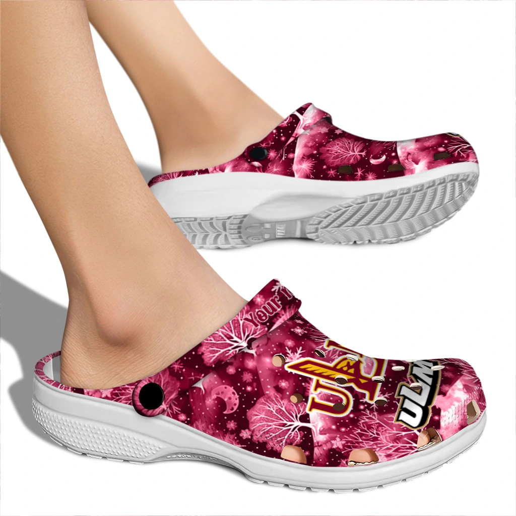 customized louisiana monroe warhawks snowy hills clogs fashion forward customized louisiana monroe warhawks snowy hills clogs fashion forward