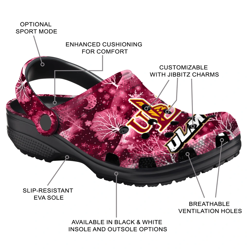 customized louisiana monroe warhawks snowy hills clogs new arrival customized louisiana monroe warhawks snowy hills clogs new arrival