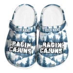 customized louisiana ragin cajuns snowy mountains clogs best selling