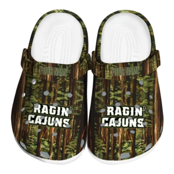 customized louisiana ragin cajuns woods forest designs clogs best selling