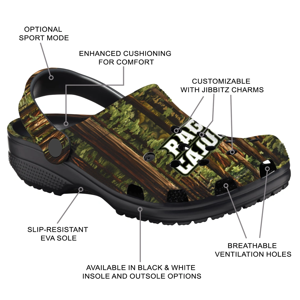 customized louisiana ragin cajuns woods forest designs clogs new arrival customized louisiana ragin cajuns woods forest designs clogs new arrival
