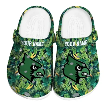 customized louisville cardinals tropical leaves clogs best selling