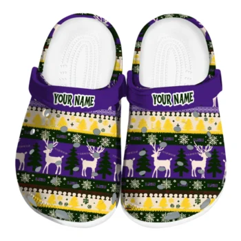 customized lsu tigers christmas motif clogs best selling