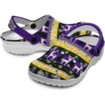 customized lsu tigers christmas motif clogs best selling