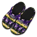customized lsu tigers christmas motif clogs best selling