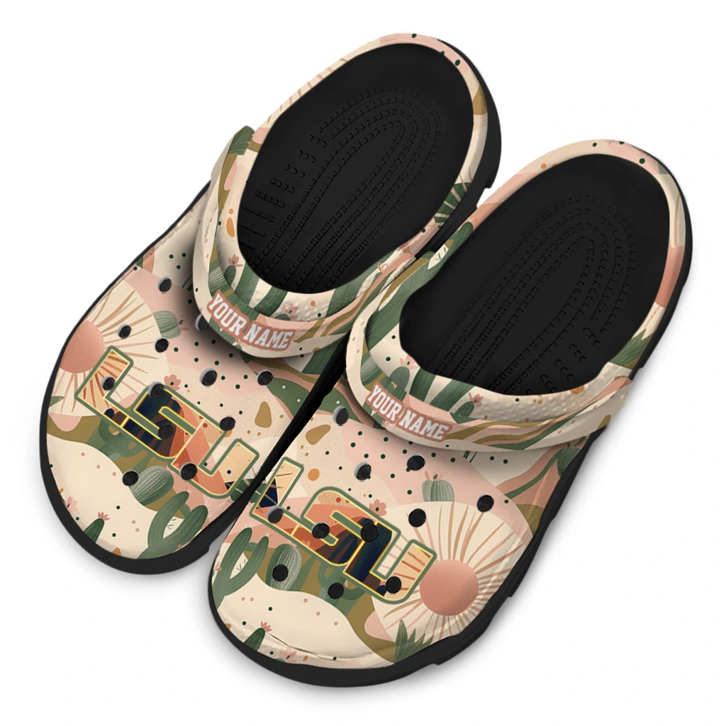 customized lsu tigers desert cactus pattern clogs latest model customized lsu tigers desert cactus pattern clogs latest model