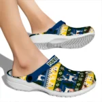 customized marquette golden eagles christmas motif clogs best selling