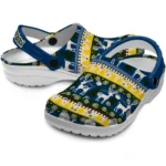 customized marquette golden eagles christmas motif clogs best selling