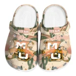 customized marquette golden eagles desert cactus pattern clogs best selling