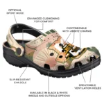 customized marquette golden eagles desert cactus pattern clogs best selling