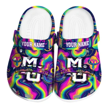 customized marquette golden eagles swirling mushrooms clogs best selling