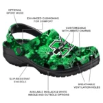 customized marshall thundering herd snowy hills clogs best selling