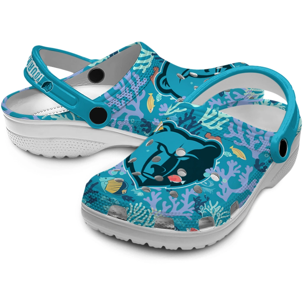 customized memphis grizzlies tropical fish ocean clogs high quality customized memphis grizzlies tropical fish ocean clogs high quality