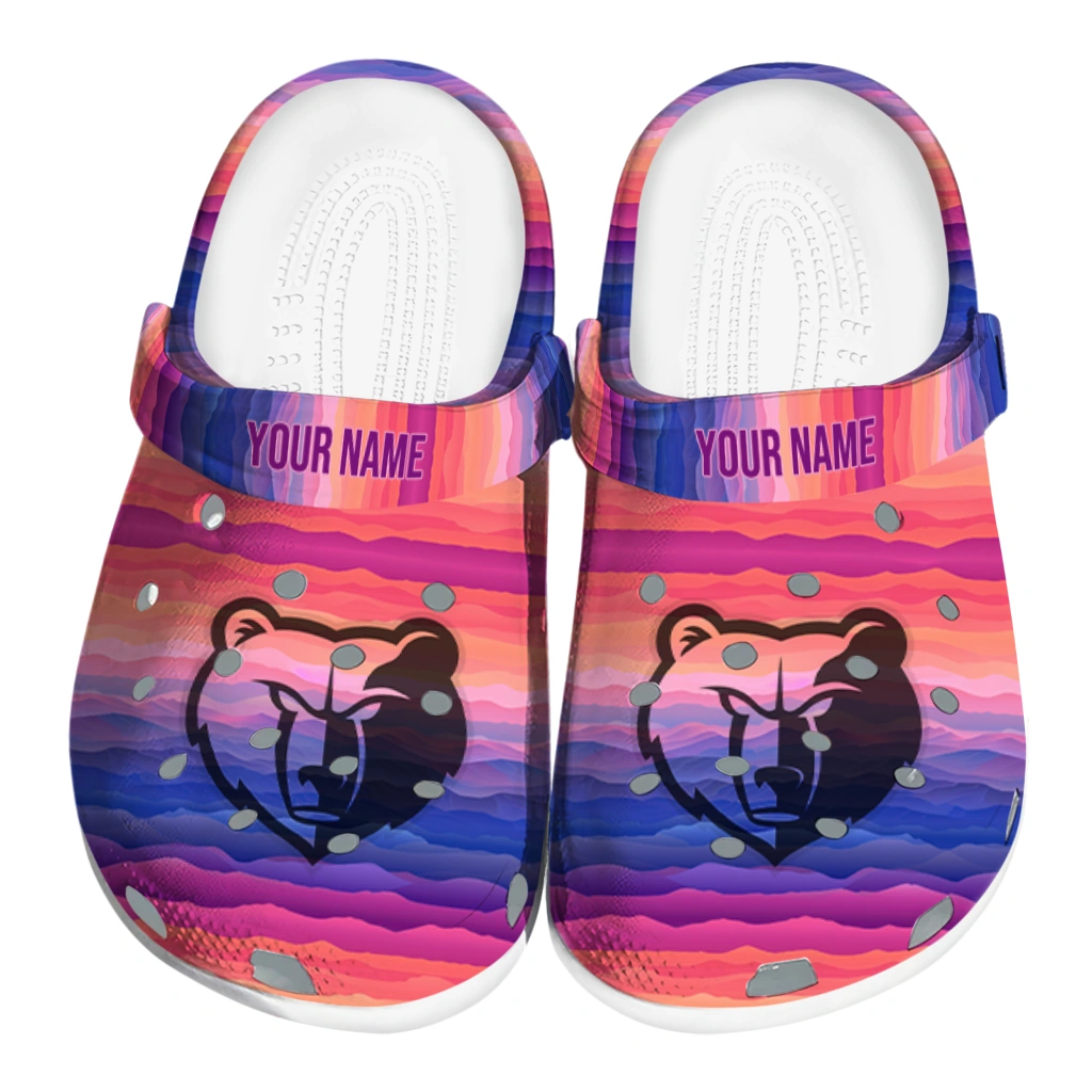 customized memphis grizzlies wavy stripes clogs best selling customized memphis grizzlies wavy stripes clogs best selling