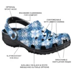 customized miami dolphins snowflake mosaic clogs best selling